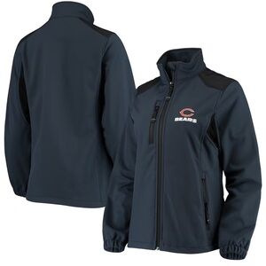 Dunbrooke Chicago Bears Navy Softshell Fleece Full-Zip Jacket – Women’s Medium